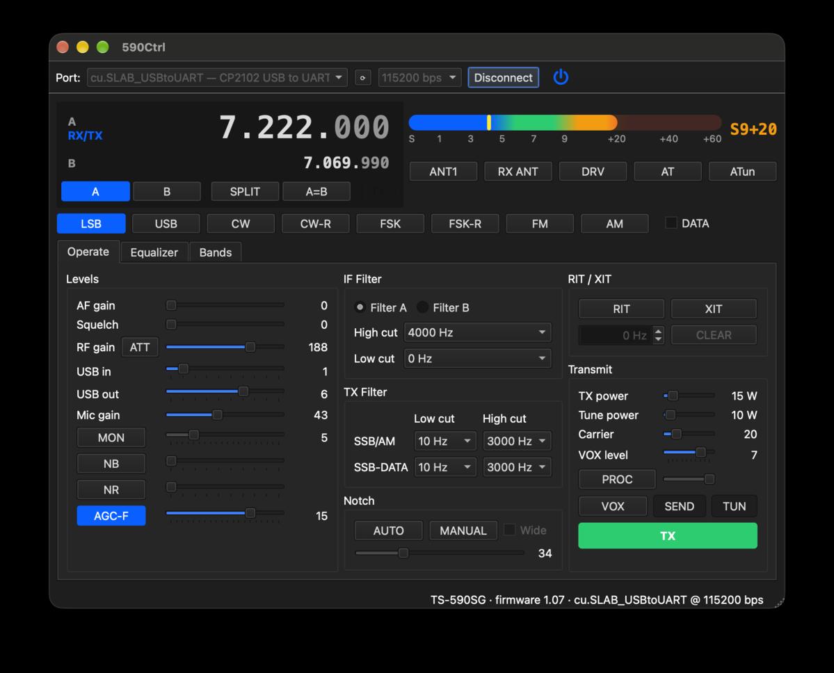 590Ctrl TS-590 rig control software