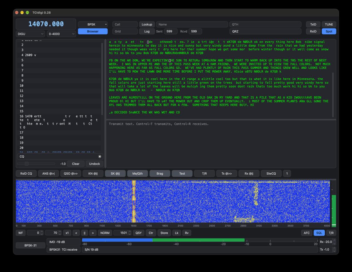 TCIdigi 0.28 release screen shot